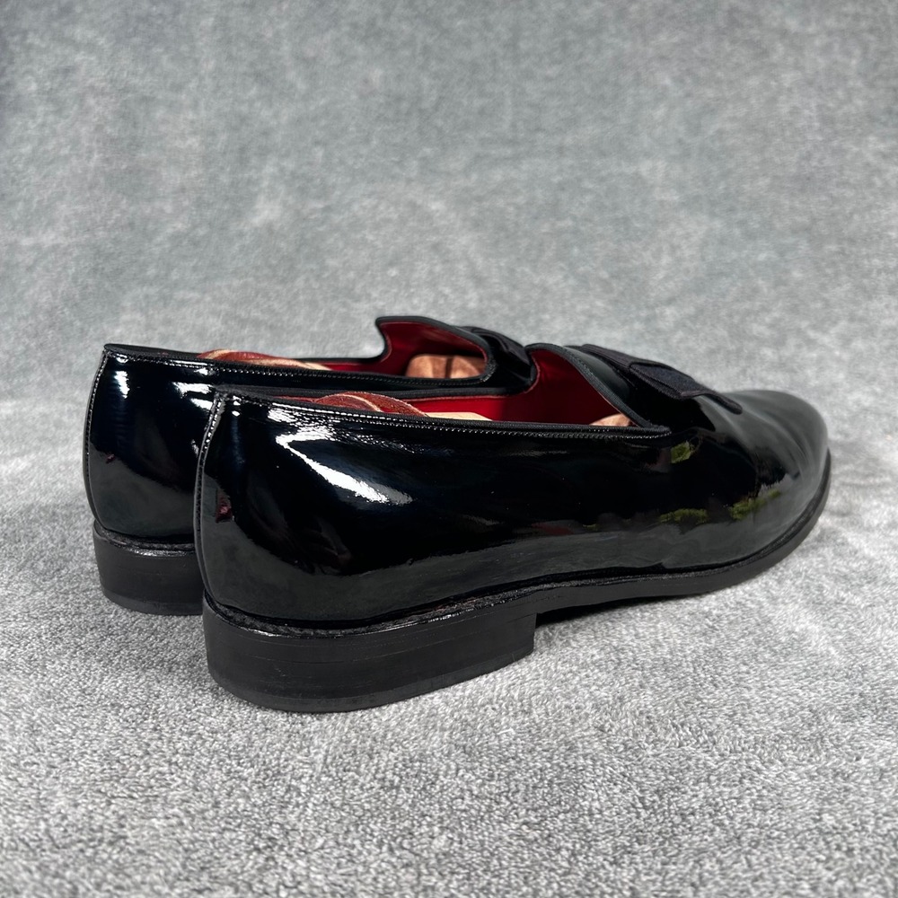 Allen Edmonds Ritz Tuxedo Bow Loafers Mens 11.5 AA Black Patent Leather USA - Picture 6 of 15